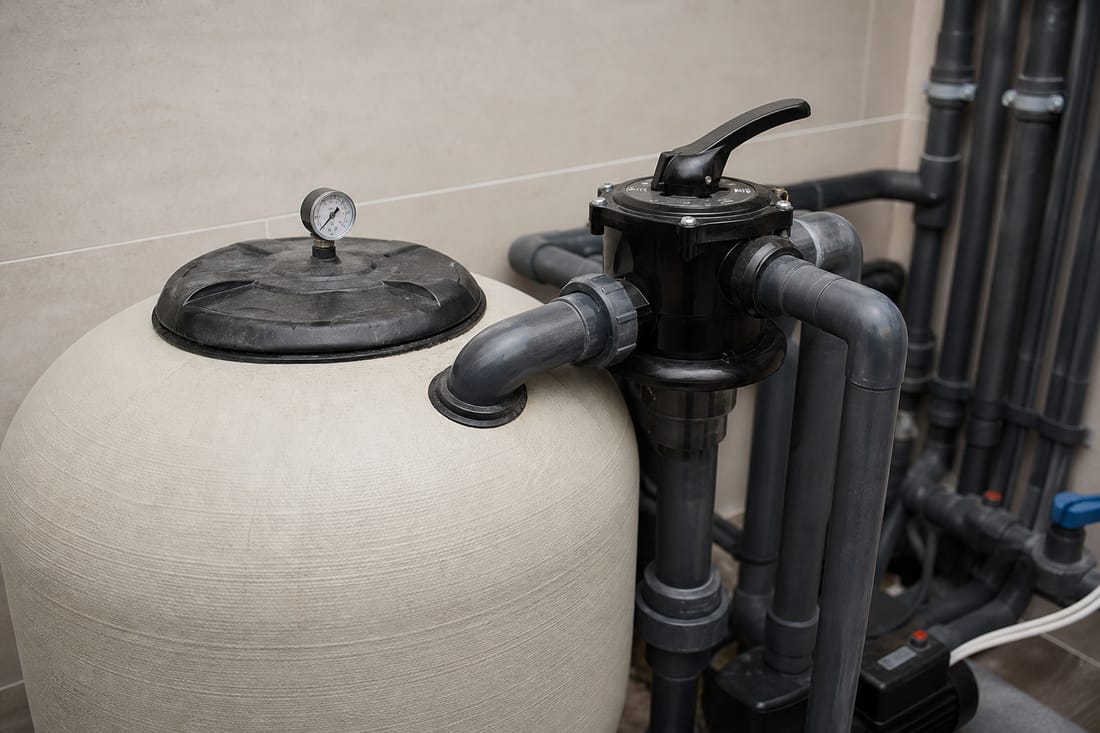 Beispiel: Sandfilter und Mehrwegeventil